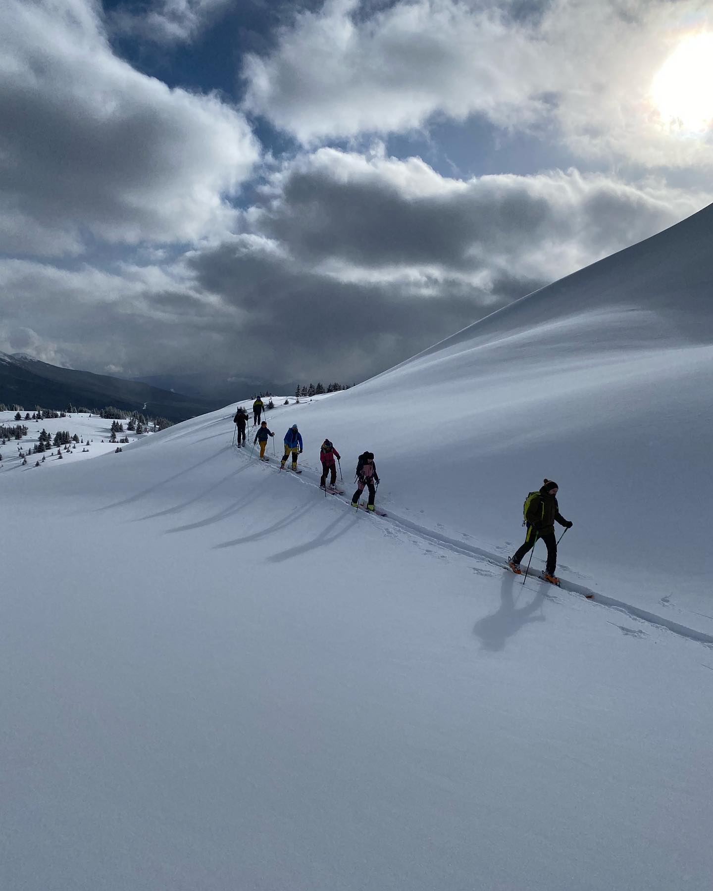 Approaching the practice site in Banff