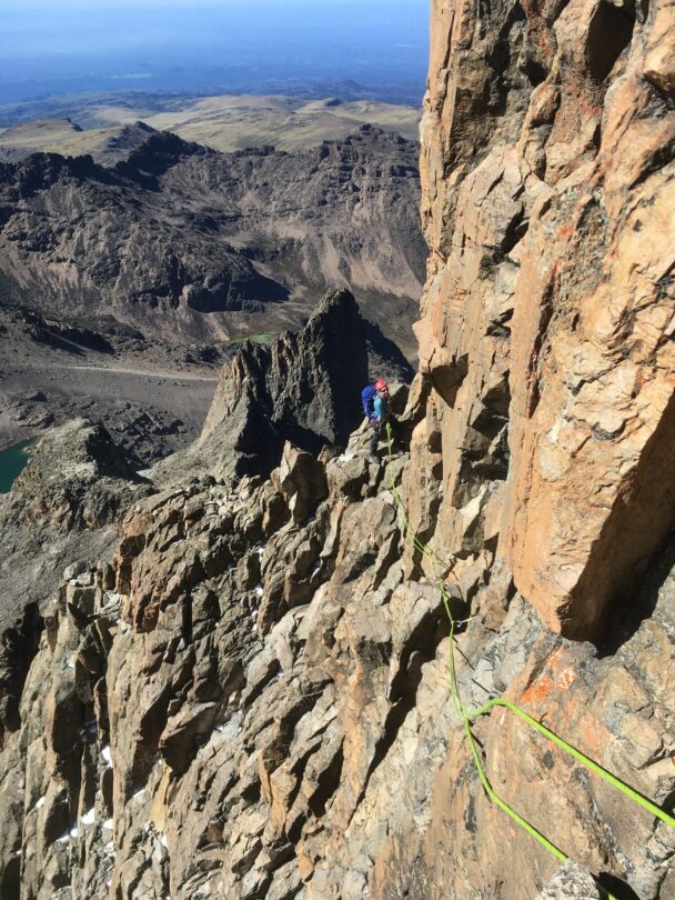 Climbing the North Face Route, Chogoria