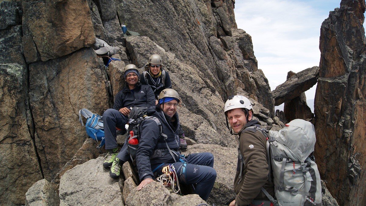 Climbers happy after conquering the Batian summit