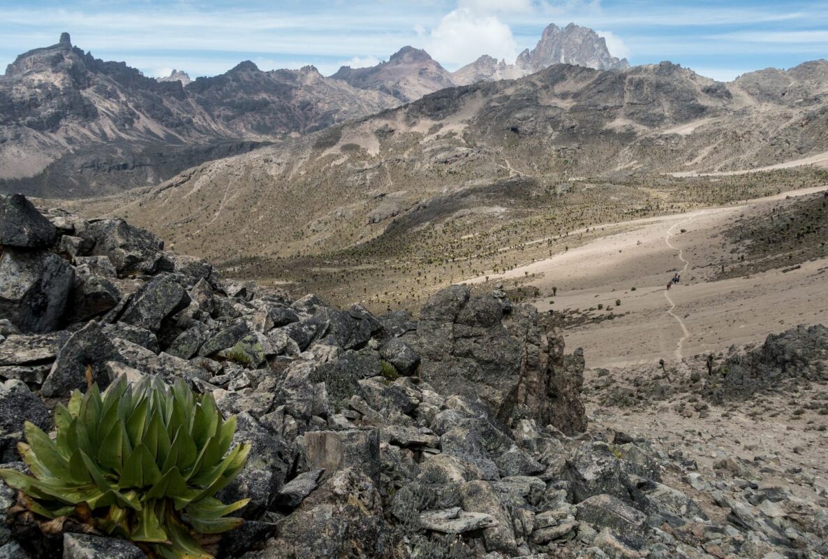 Rocky geography on Mt. Chogoria