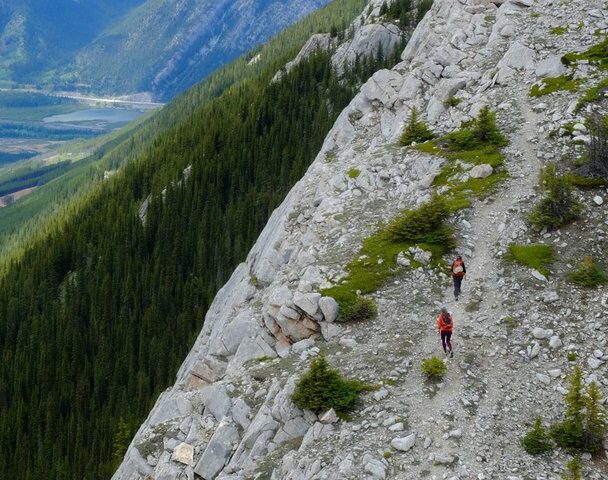 Hiking on Sulphur Mountain