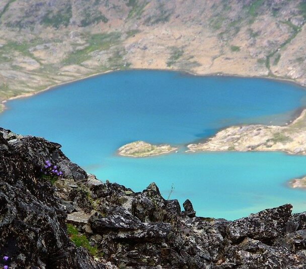 Women hikers hiking in Greenland