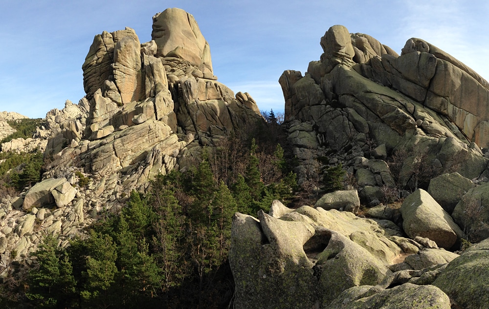 Interesting geographical shapes in the Guadarrama Mountains