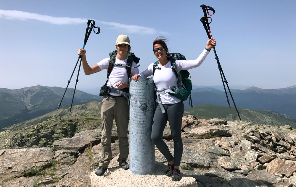 A mother and son on one of Guadarrama’s peaks