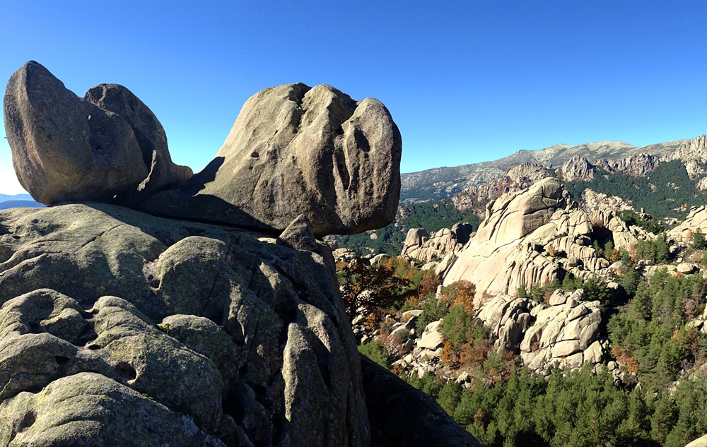 Interesting rock formations in the Guadarrama Mountains