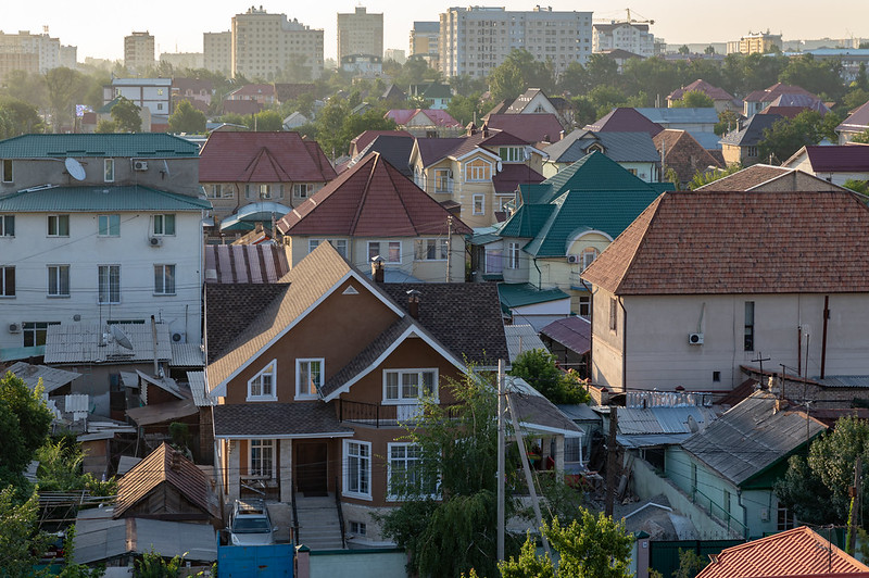 The rooftops in Bishkek, Kyrgyzstan