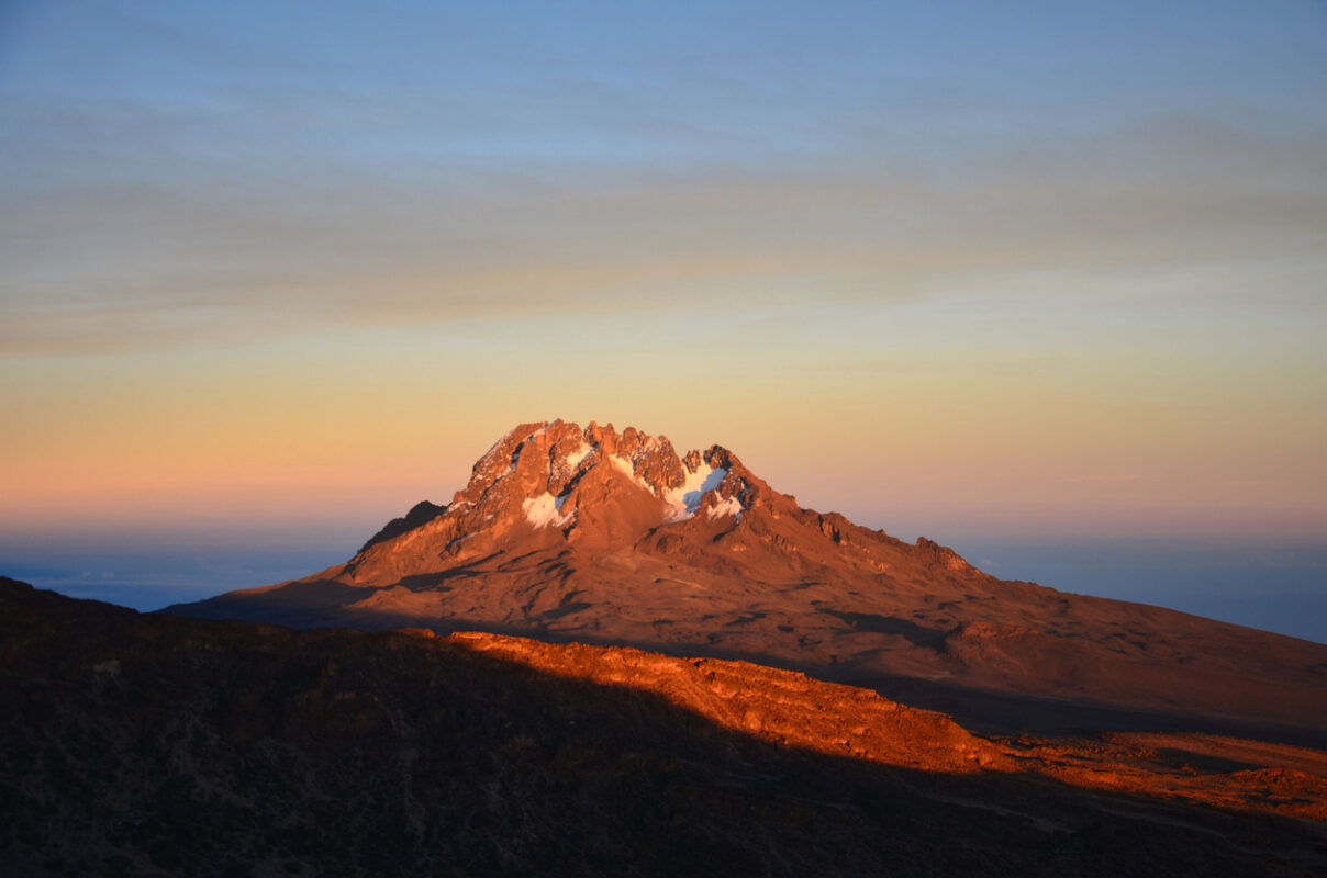 Mawenzi peak in Tanzania.