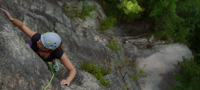 Ascending the Cathedral Ledge in New Hampshire