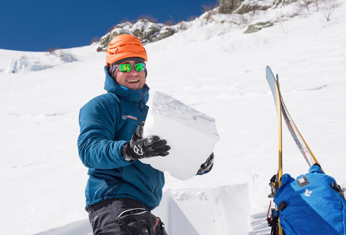 An AIARE instructor in New Hampshire