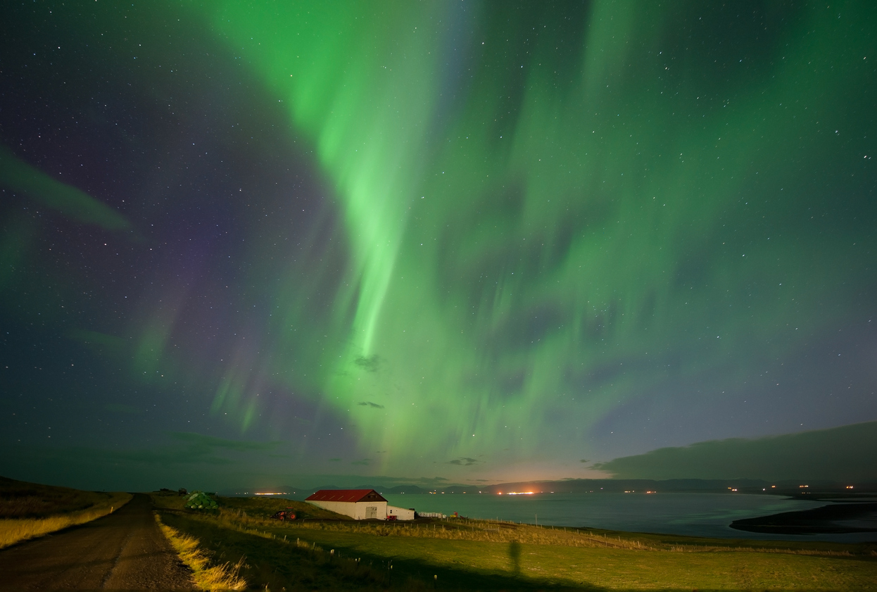 Northern lights above Iceland are most prominent in April