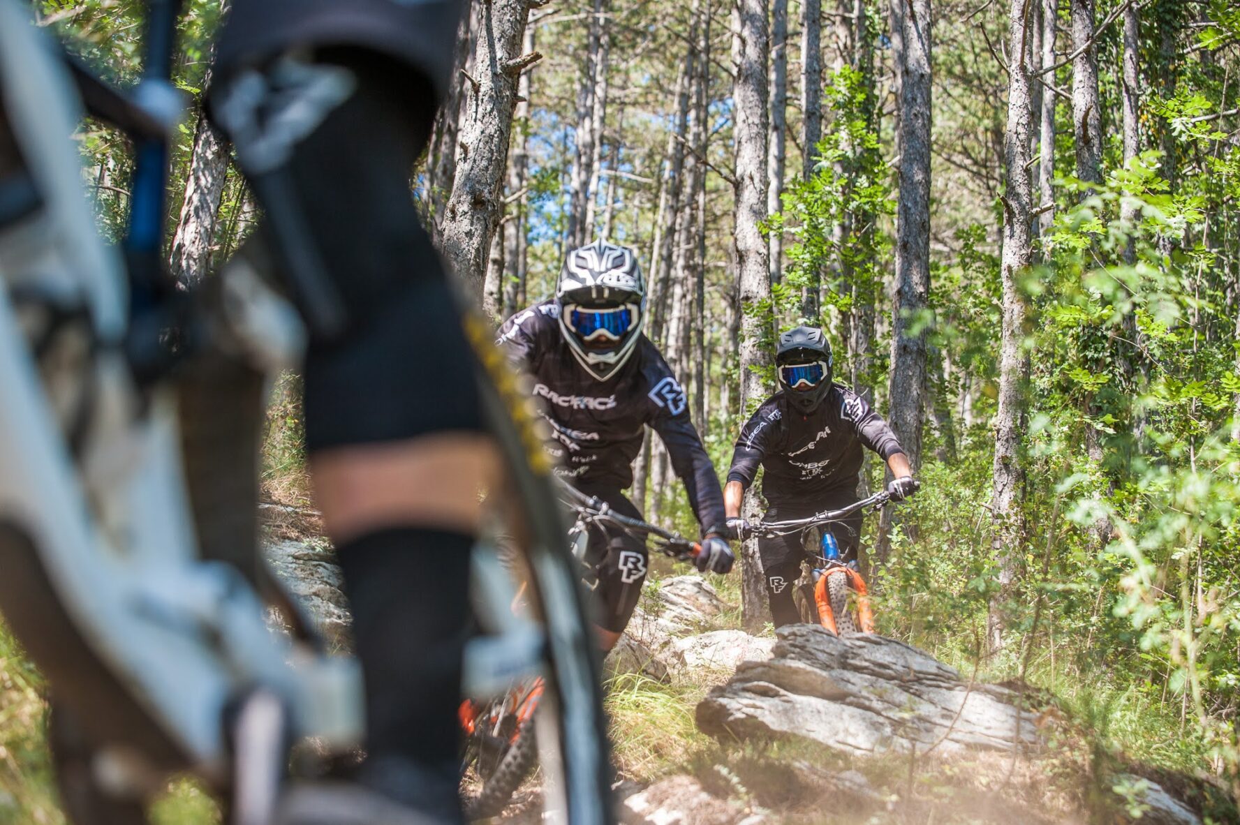 A group of mountain bikers enjoying the trails around Omis