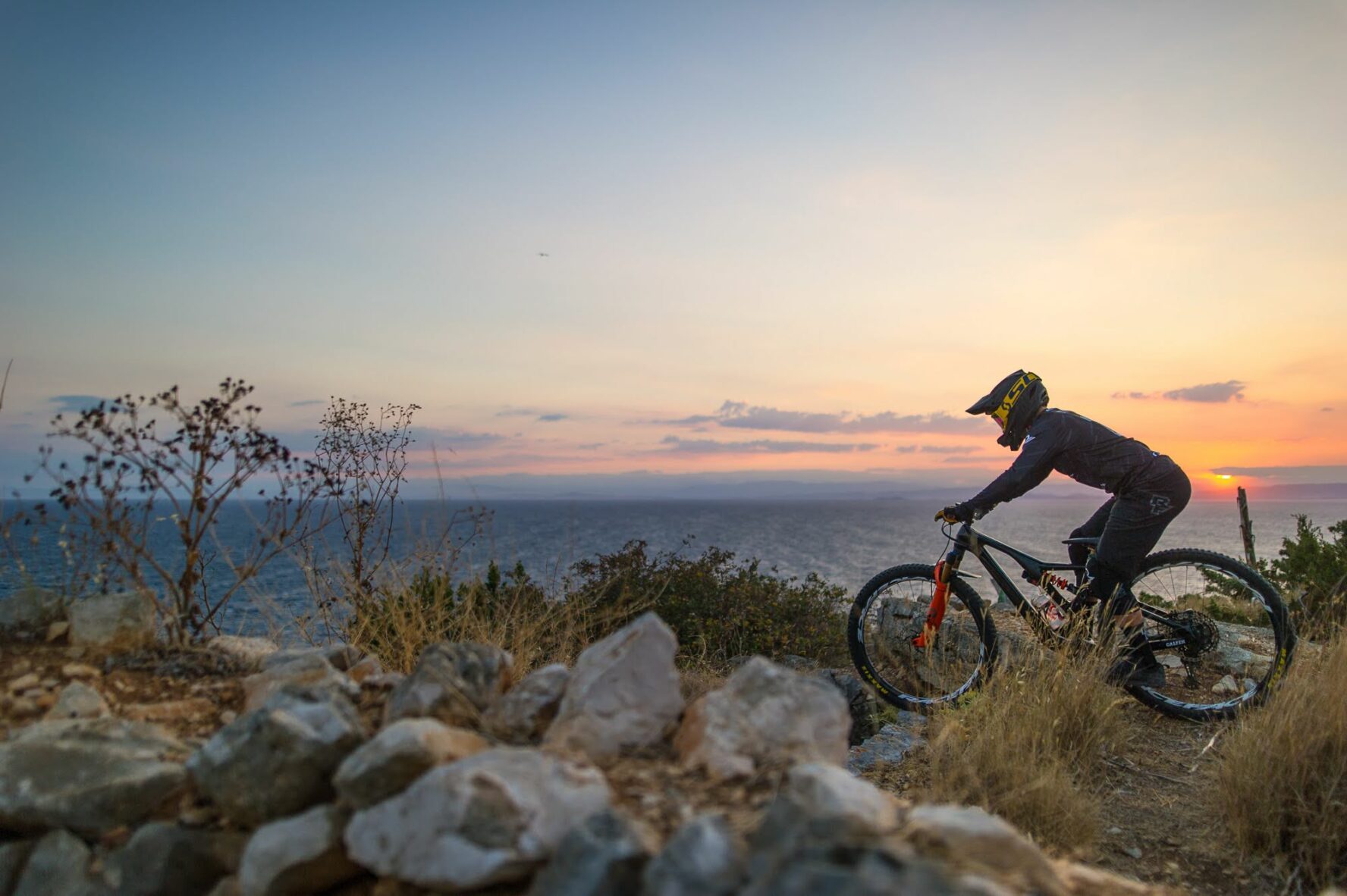 Sunset from the cliffs in Omis