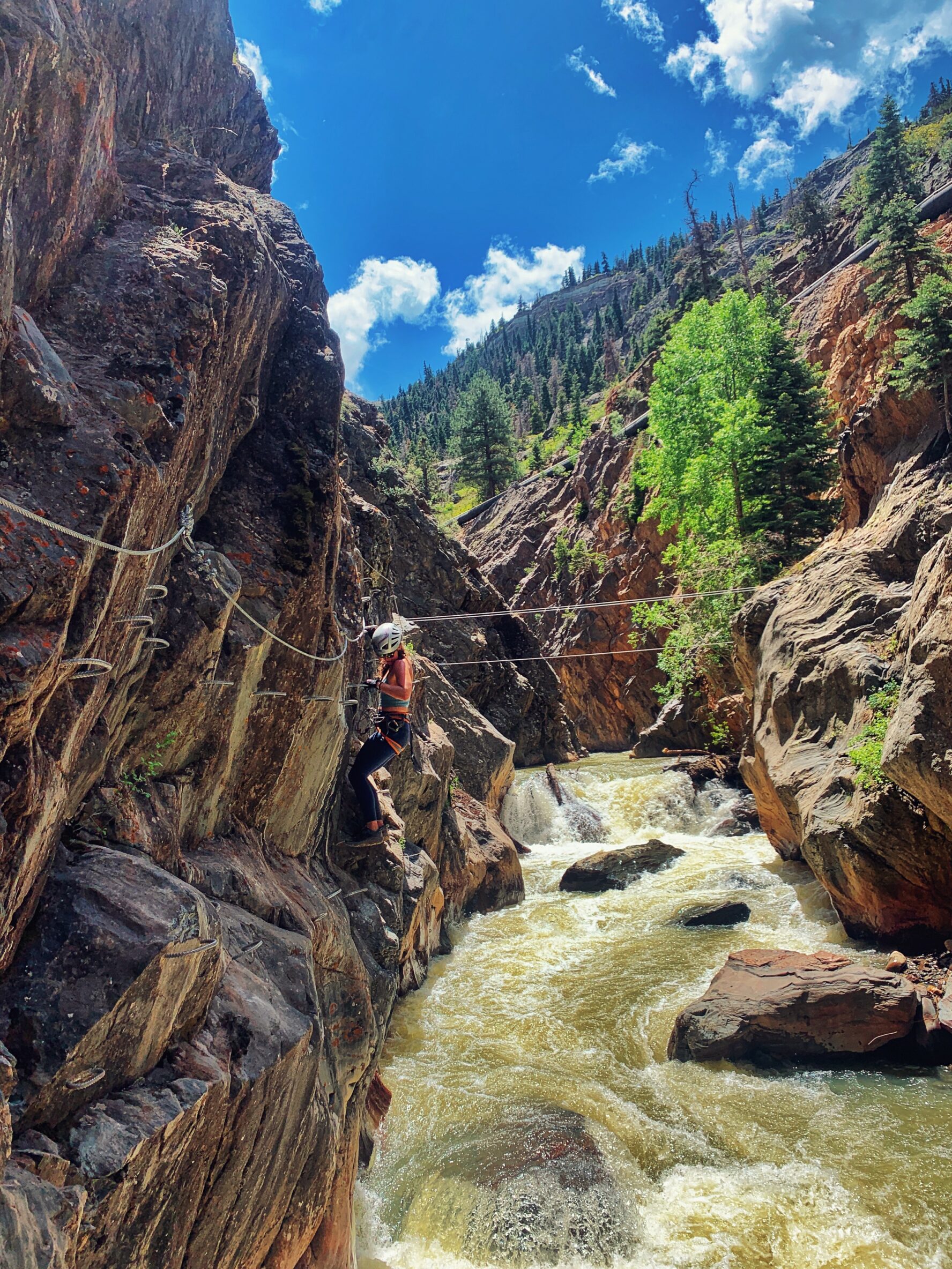 This family-friendly Via Ferrata in the “Switzerland of America” makes for the perfect introduction into the world of guided climbing on the San Juan mountain range.