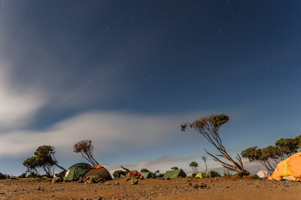 Overnight stay in the Shira campsite.