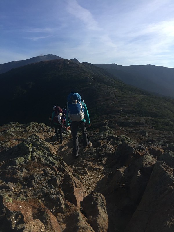 Some hikers in the higher regions of the Presidential Range