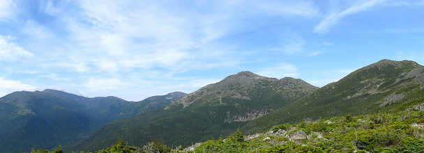 A hiker on Mt. Washington