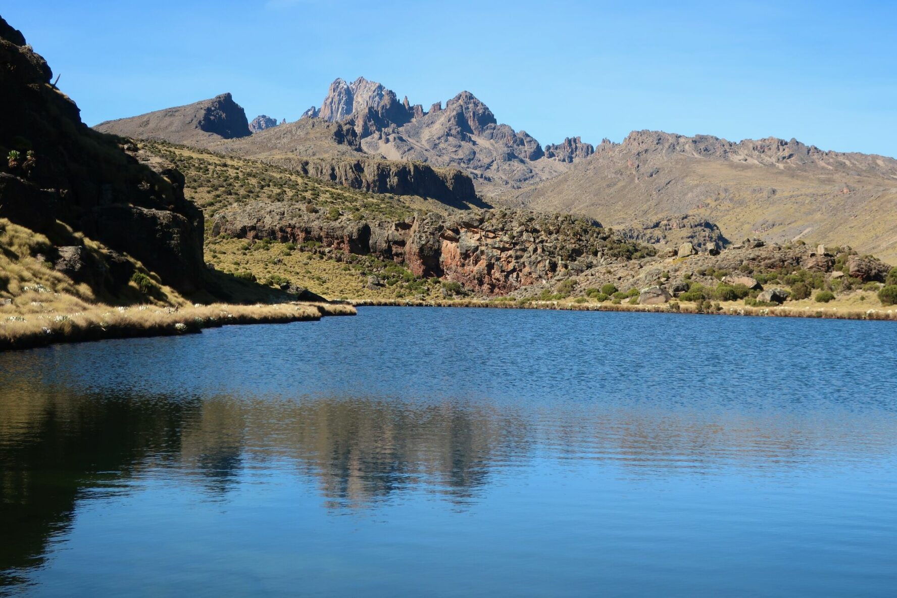 A lake by the Timau route