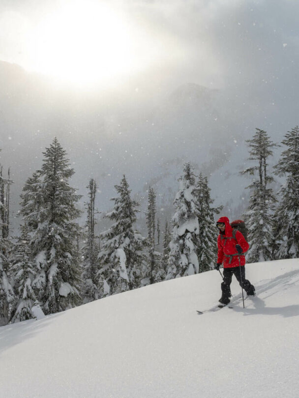 Backcountry skiing hut trip in Whistler, BC