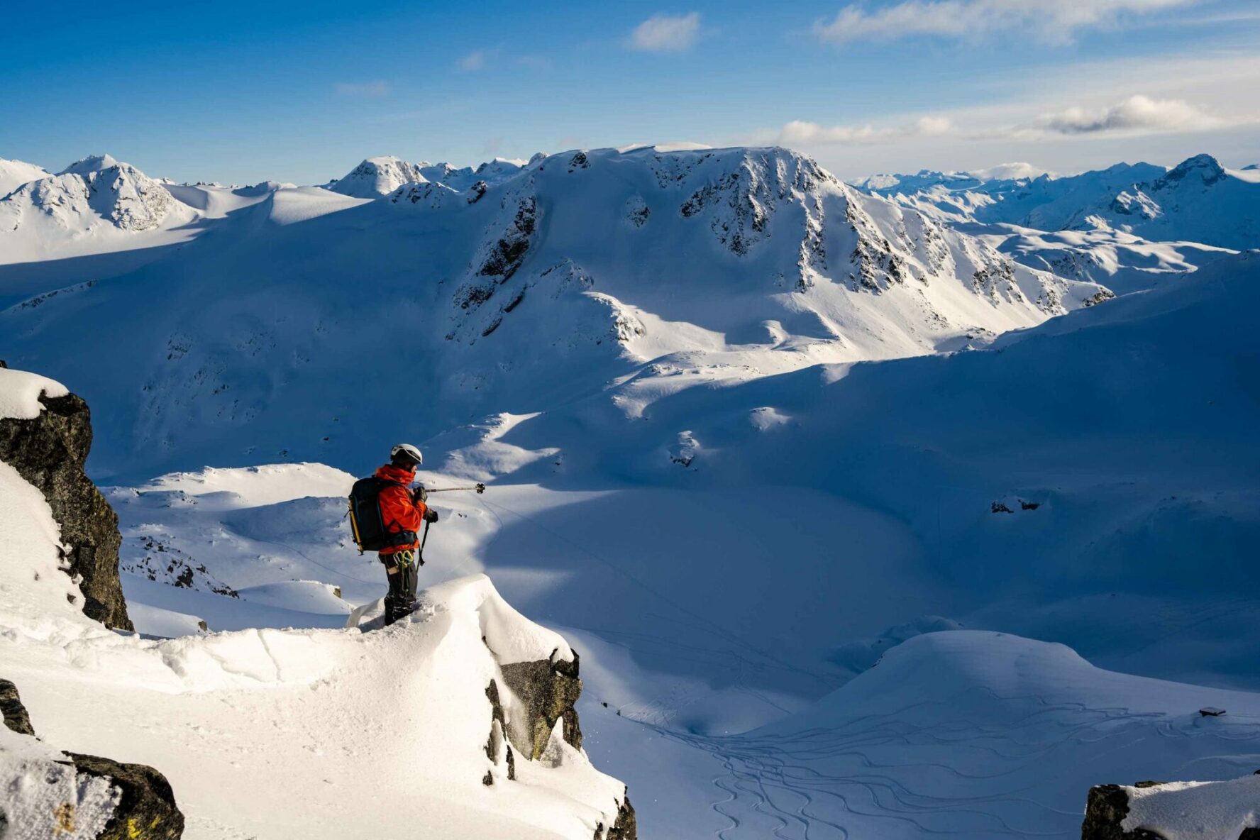A view of the slopes in the Coast Mountains