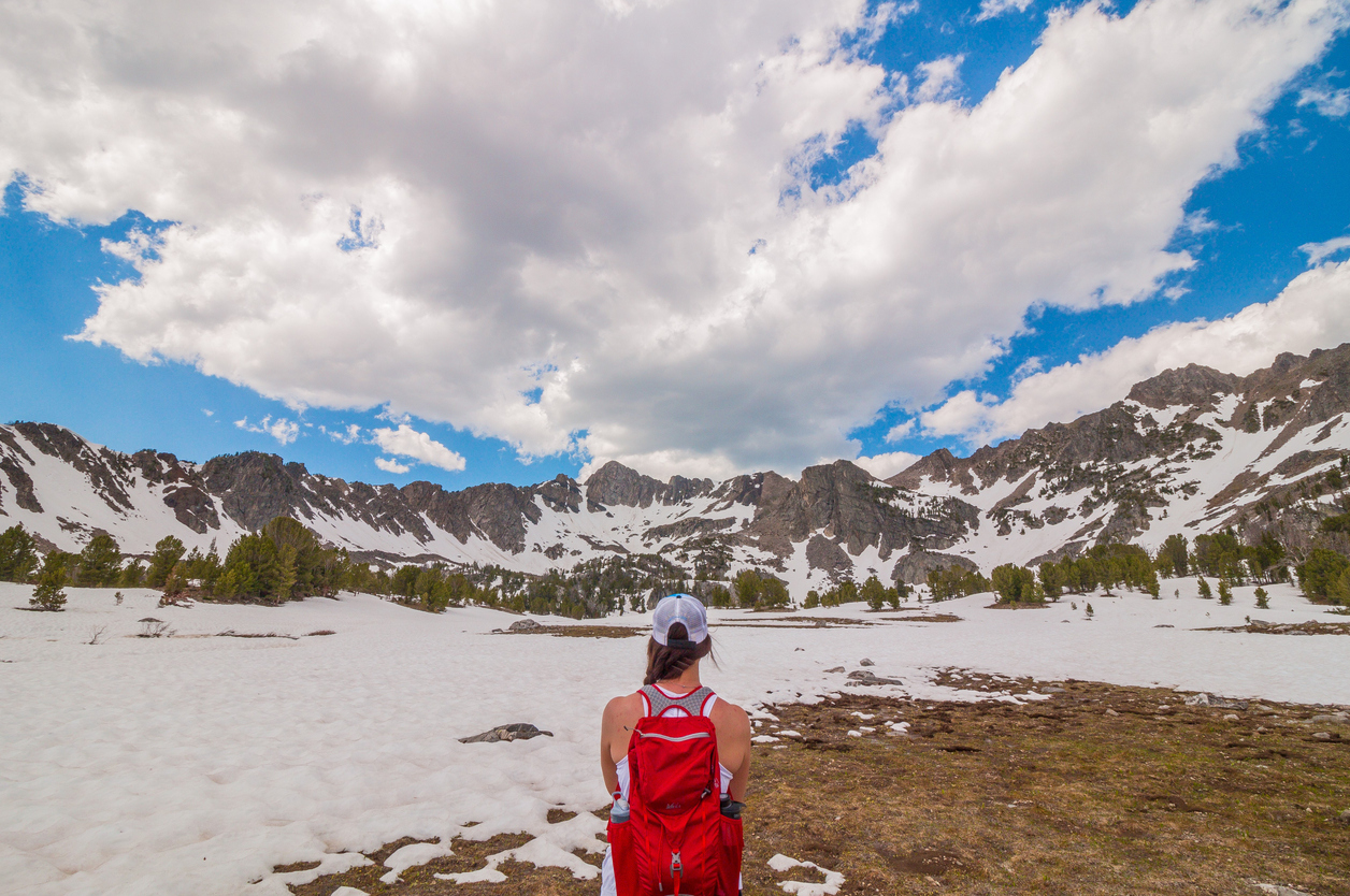 A view of the mountains from Big Sky, Montana