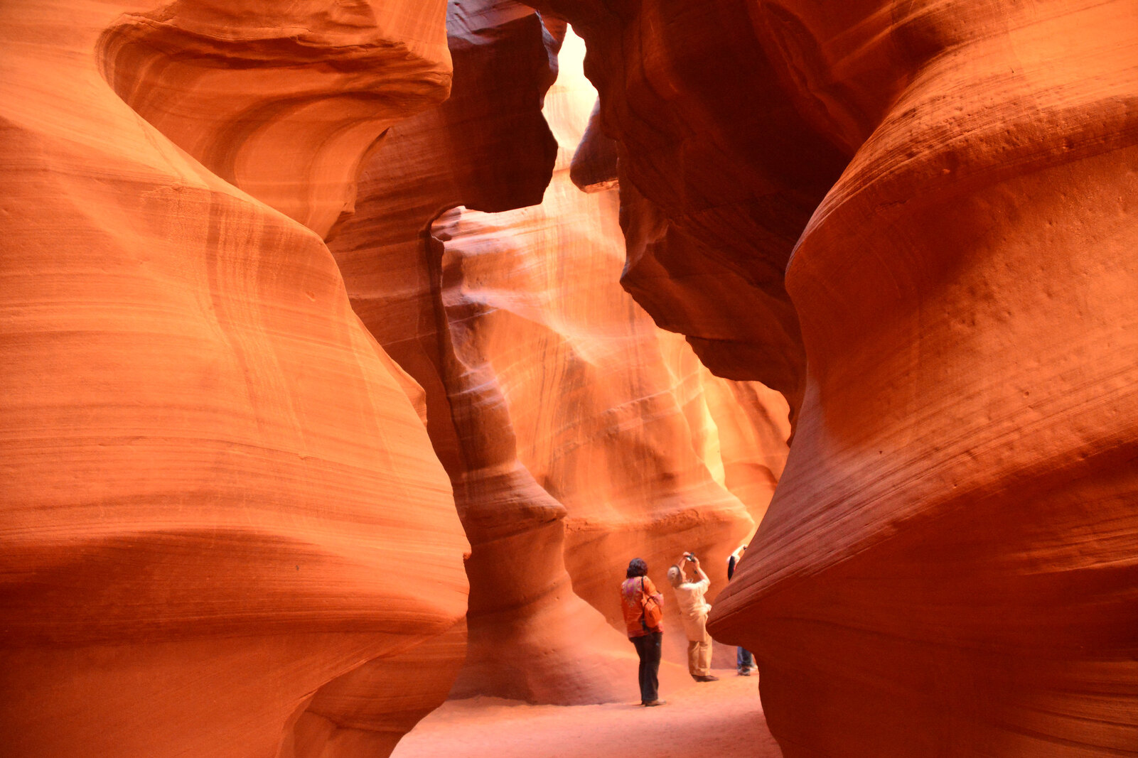 Hikers in Antelope Canyon