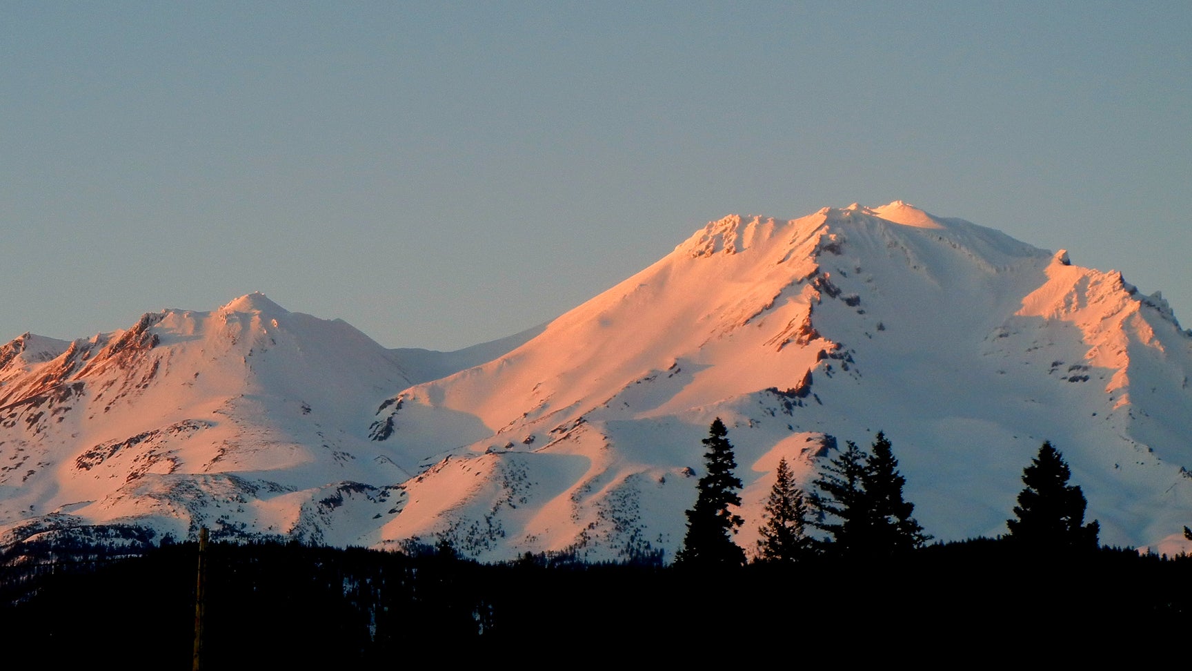 View of Mt. Shasta on a beautiful bluebird day