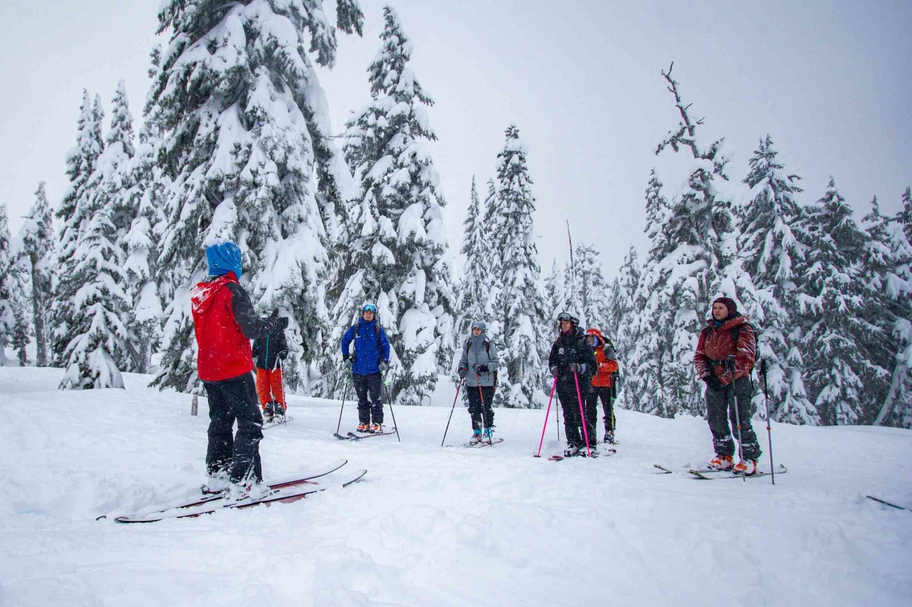 Participants and their guide on a field day in Squamish