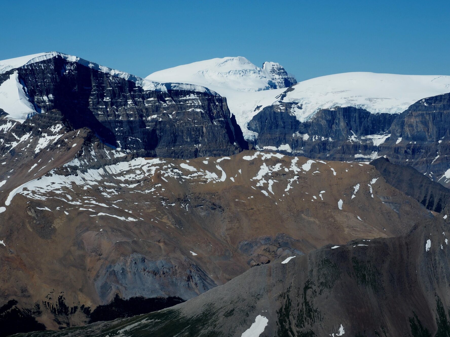Distant view of the Twin Peaks