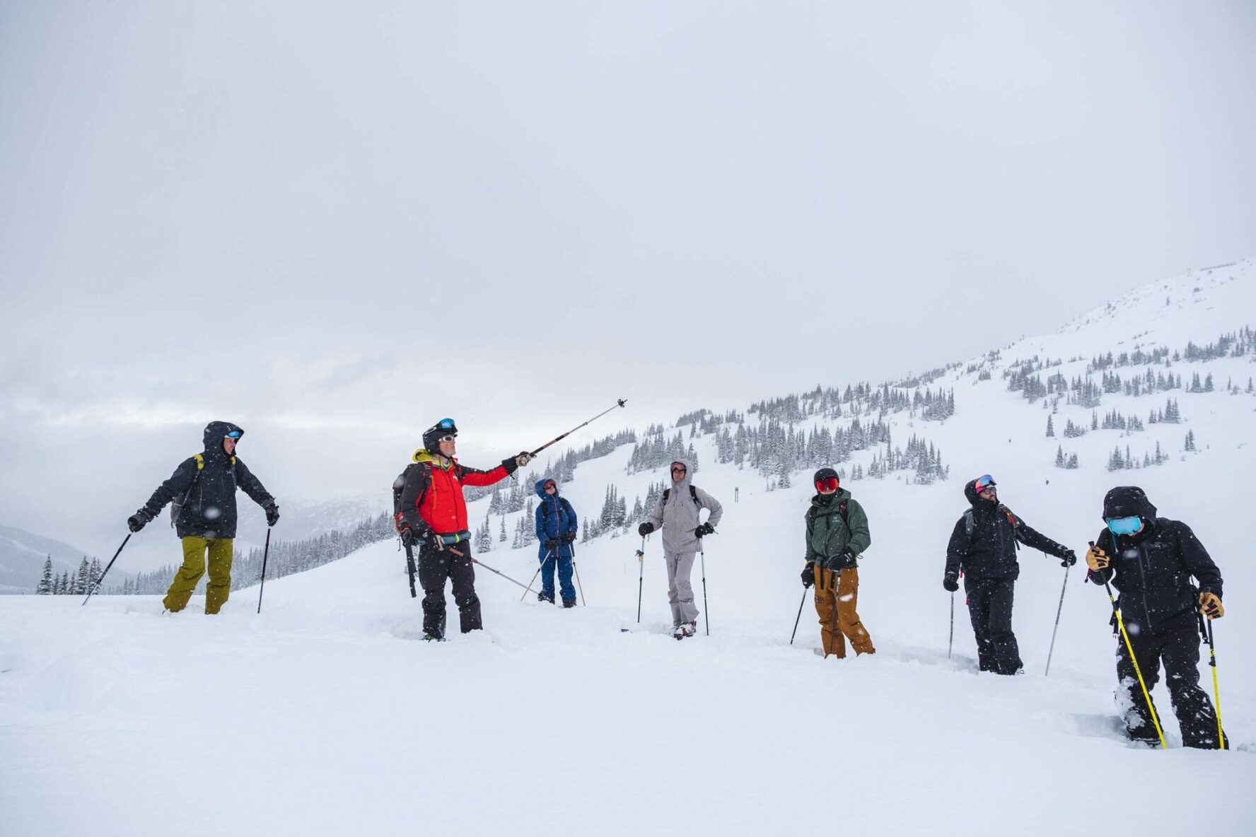Guide and his clients during an AST Level 1 course