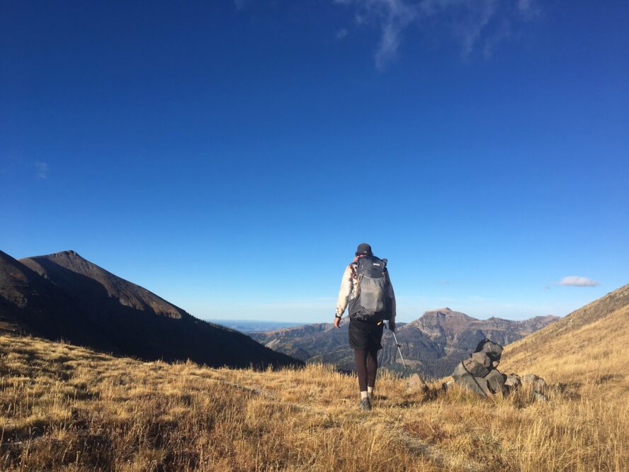 A high alpine ridge on the Continental Divide Trail