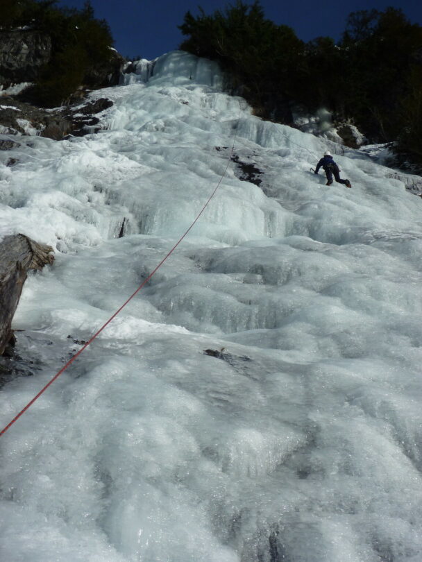 Ice climbing in Snoqualmie Pass, Washington