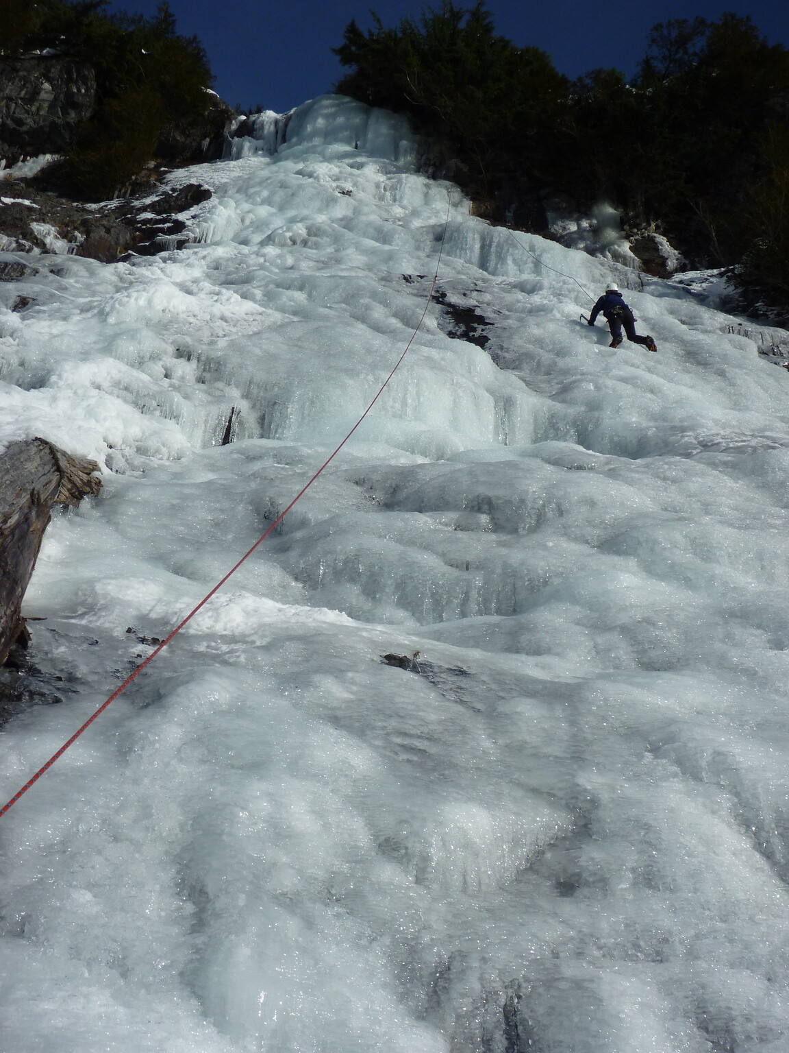 Ice climbing on Alpental Falls