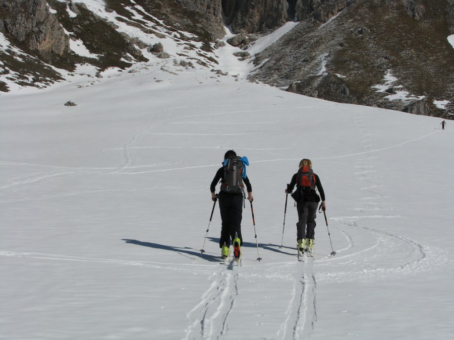 Backcountry skiers around Cortina d’Ampezzo