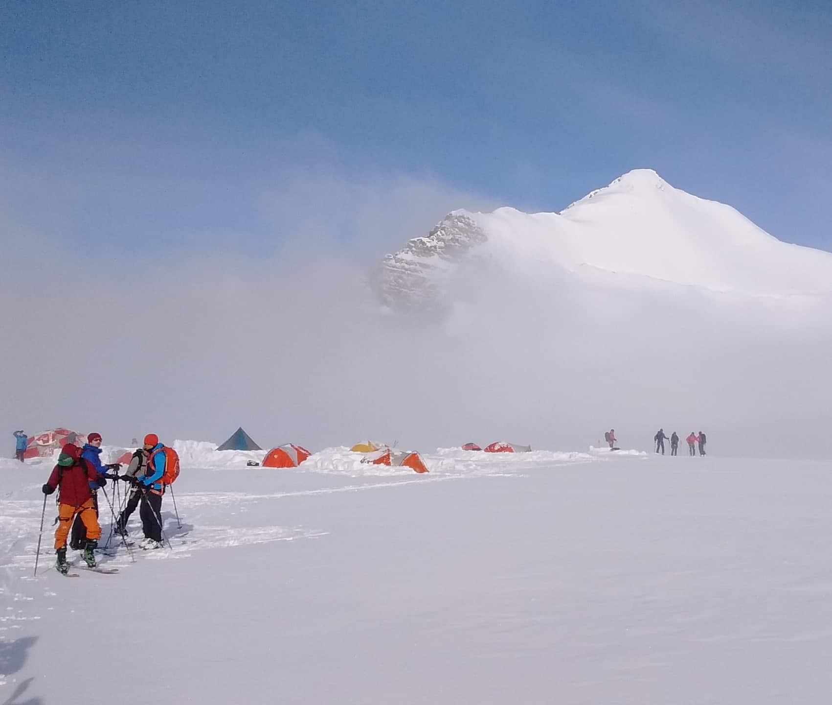 A campsite on the Cariboo Mountains