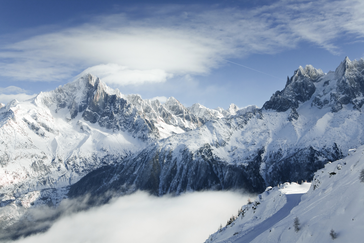 Mountains and scenery in Chamonix