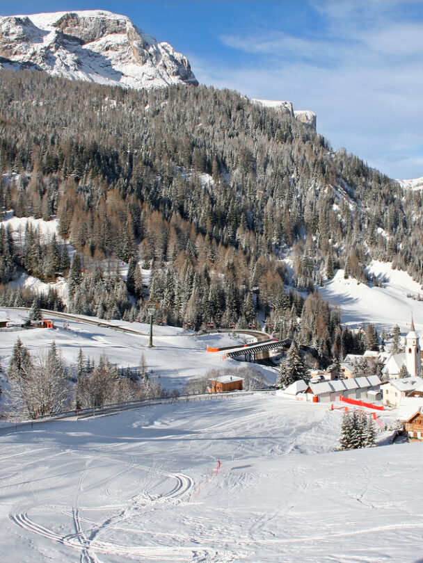 Backcountry skiing in the Dolomites, Italy