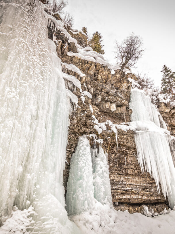 Ice climbing in Hyalite Canyon and Ousel Falls, Montana