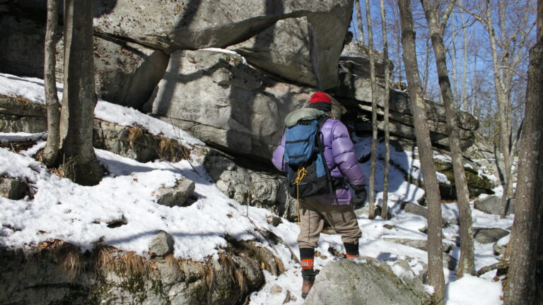Hiking and snowshoeing in and around the Gunks, New, York