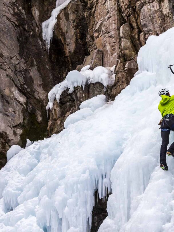 Ice climbing in Alberta’s Rockies, Canada