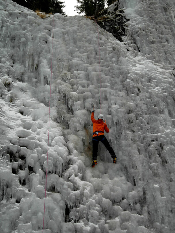 Ice climbing in Hyalite Canyon and Ousel Falls, Montana