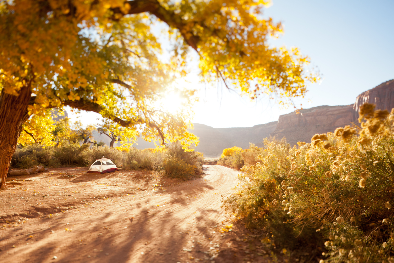 A campsite near Indian Creek, Utah