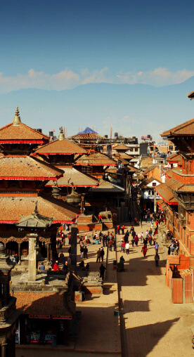 This square in Kathmandu is full of welcoming people and historic landmarks.