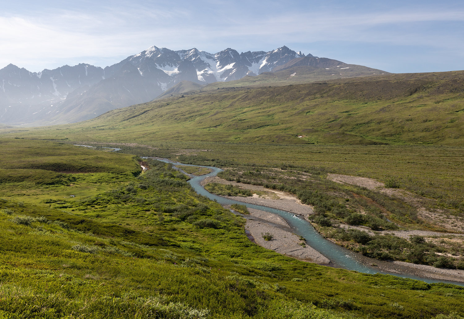 The scenery in Lake Clark National Park