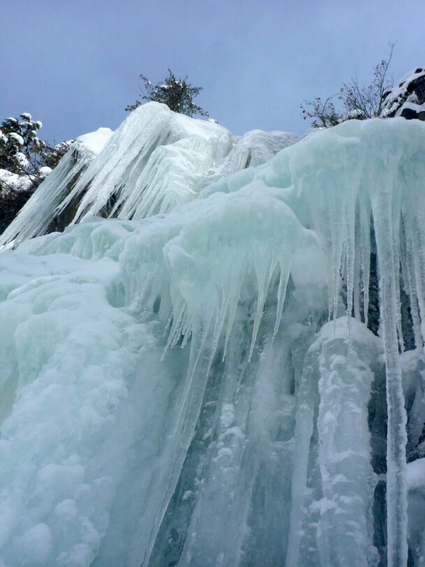 Ice climbing in Snoqualmie Pass, Washington
