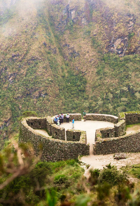 Runkurakay, an archaeological site situated to the southeast of Machu Picchu.