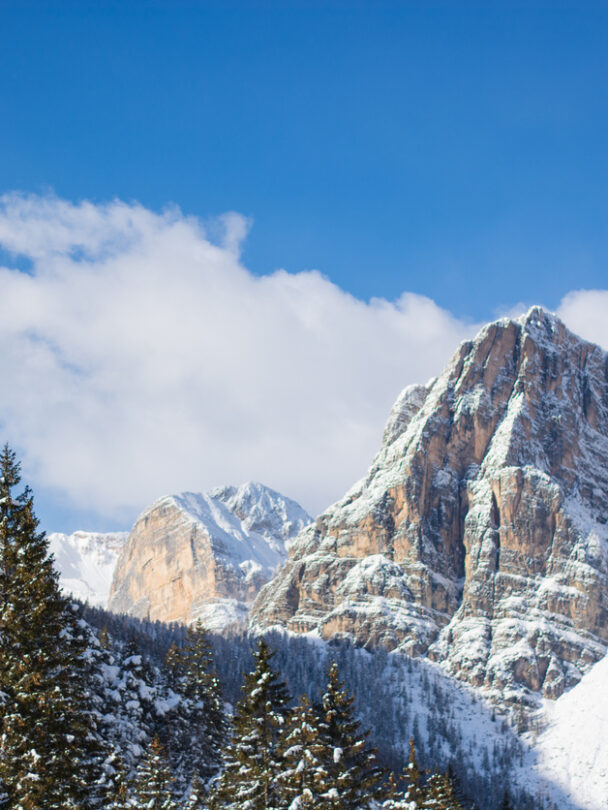 Snowshoeing the Alta Via N.1 in the Dolomites, Italy