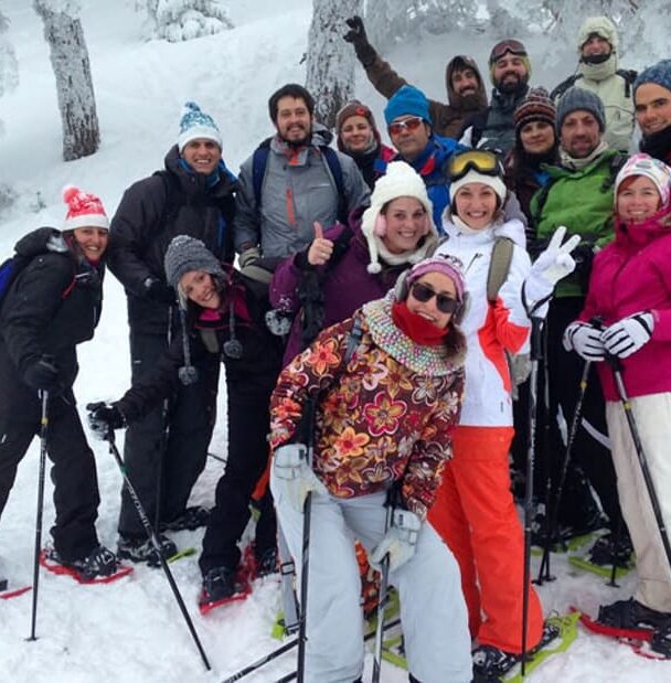 Snowshoeing in Sierra de Guadarrama National Park, Spain