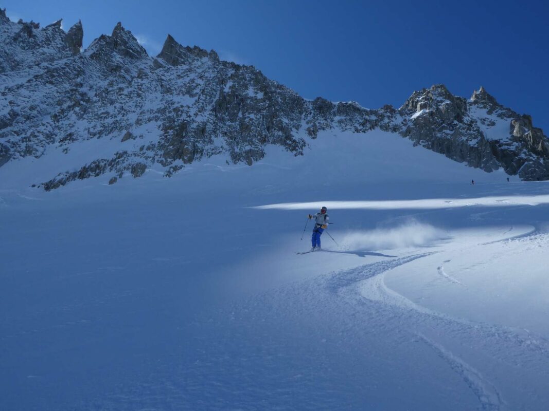 A skier in Chamonix
