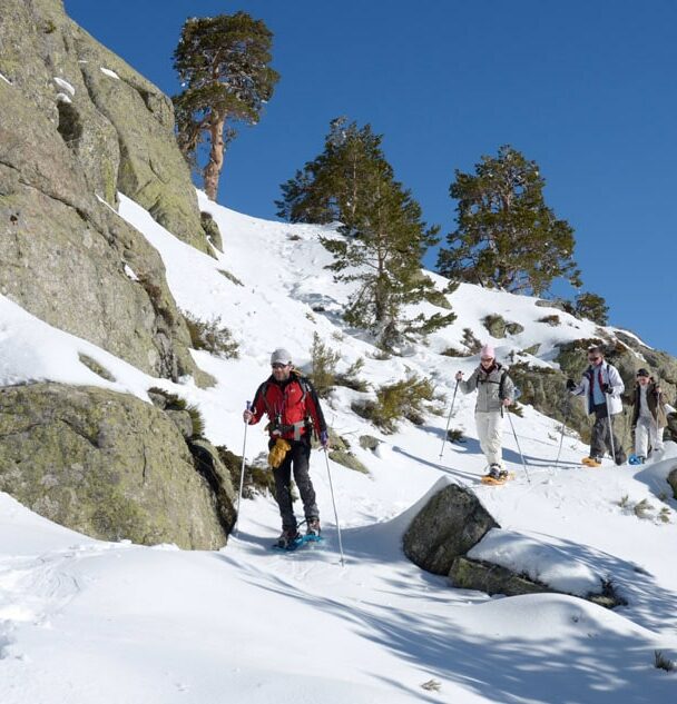 Snowshoeing in Sierra de Guadarrama National Park, Spain