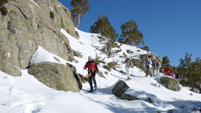Snowshoeing in Sierra de Guadarrama National Park, Spain